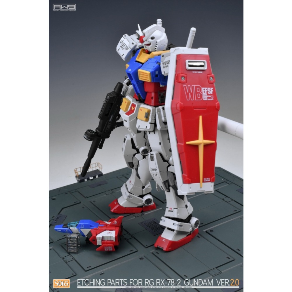 (Pandainn) 非模型 鋼魂 AW9 S65 RG 1/144 RX-78-2 初鋼 2.0 改造蝕刻片附水貼-細節圖2