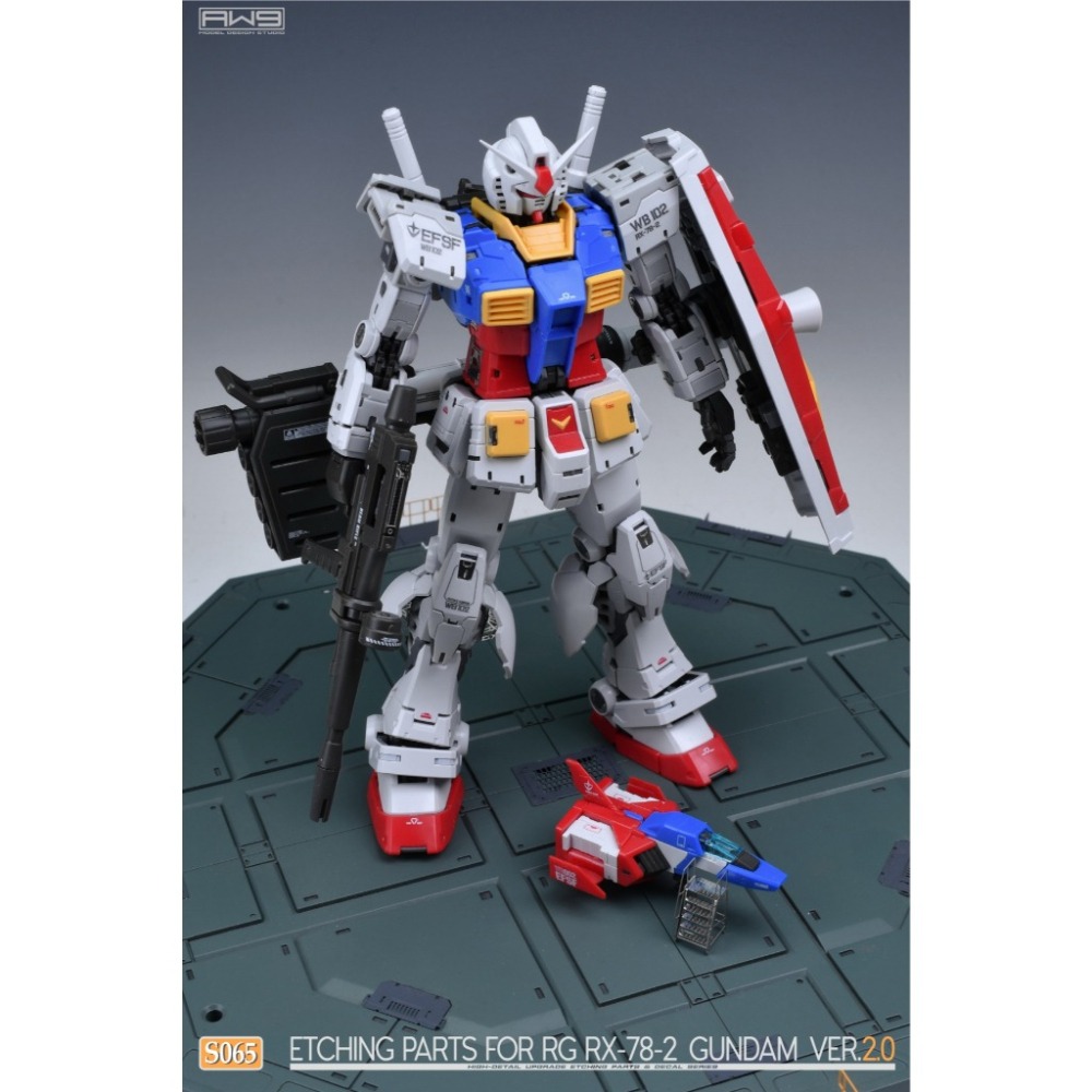 (Pandainn) 非模型 鋼魂 AW9 S65 RG 1/144 RX-78-2 初鋼 2.0 改造蝕刻片附水貼-細節圖3