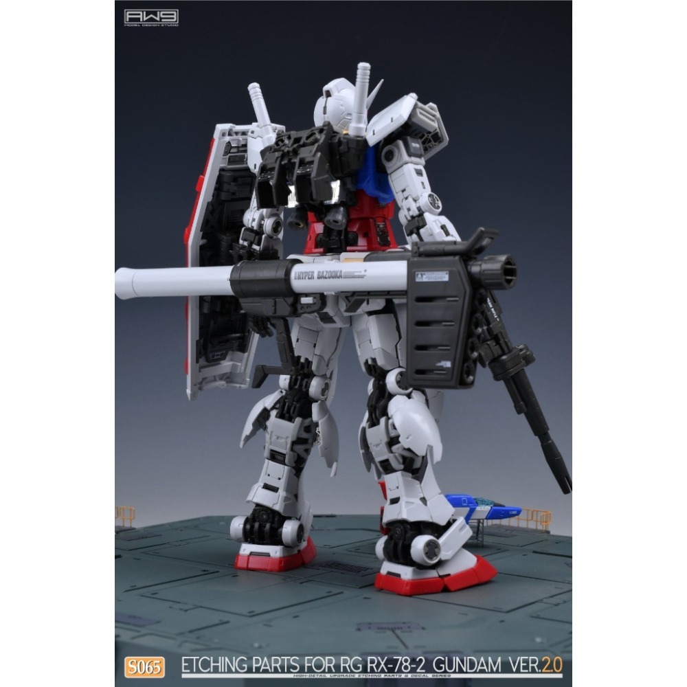 (Pandainn) 非模型 鋼魂 AW9 S65 RG 1/144 RX-78-2 初鋼 2.0 改造蝕刻片附水貼-細節圖5