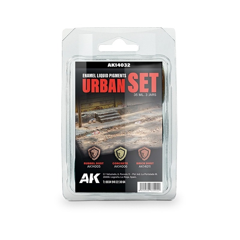 (Pandainn)現貨 AK14032 城市套裝 琺瑯顏料 AK14005 AK14006 AK14011 模型舊化-規格圖7