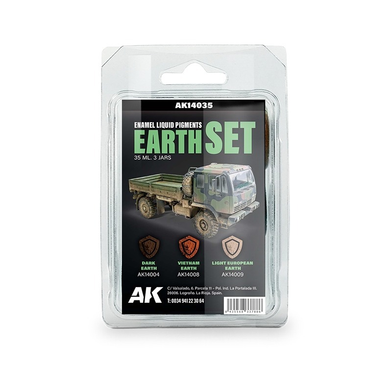 (Pandainn) 現貨 AK14035 地球套裝琺瑯顏料 AK14004 AK14008 AK14009 模型 舊化-規格圖7