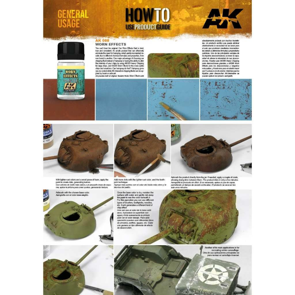 (Pandainn) AK4270冬季坦克舊化效果套裝 AK088 AK014 AK8088 AK11372 模型用品-細節圖3