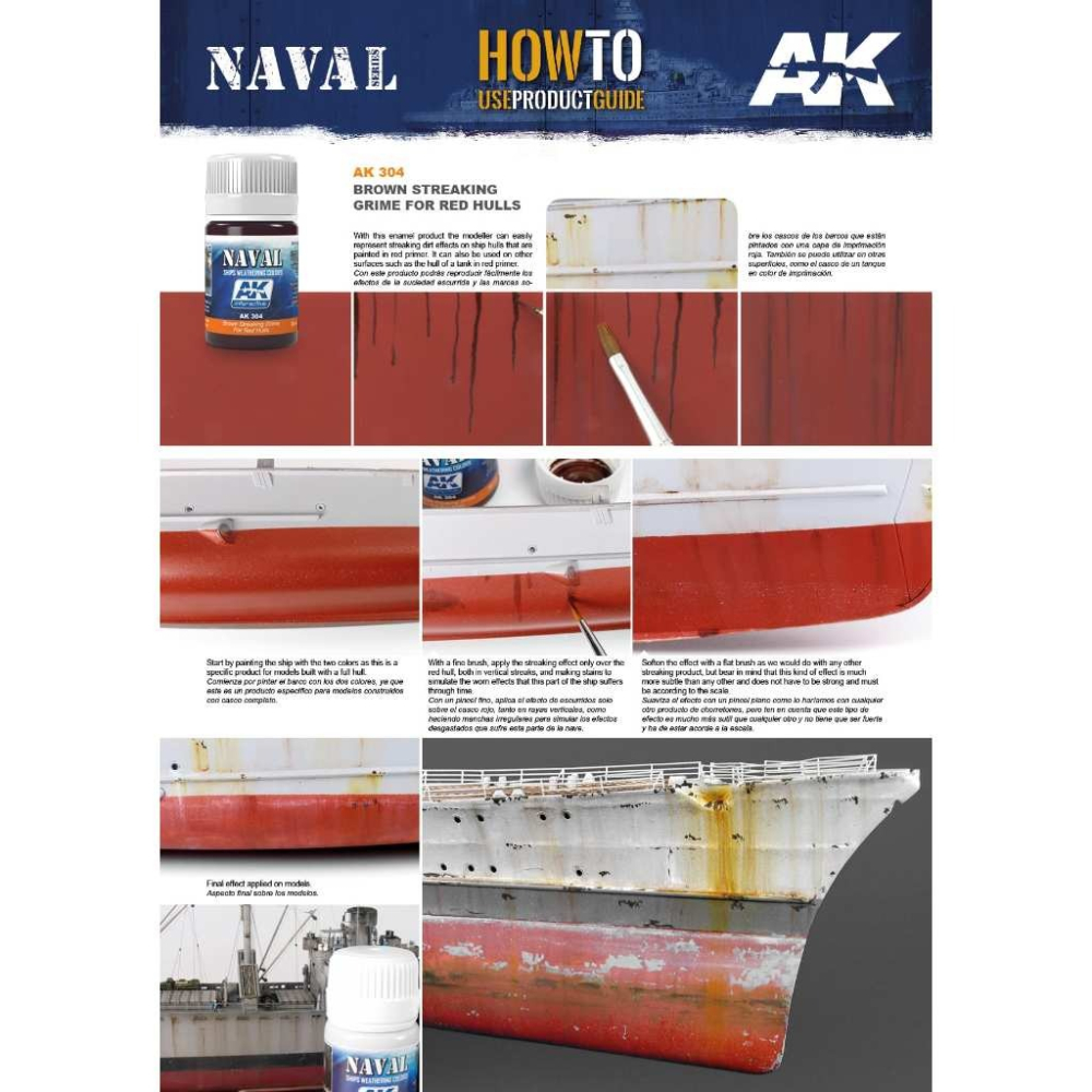 (Pandainn) AK555 船舊化組1 珐瑯舊化 AK302 AK303 AK304 模型用品-細節圖7