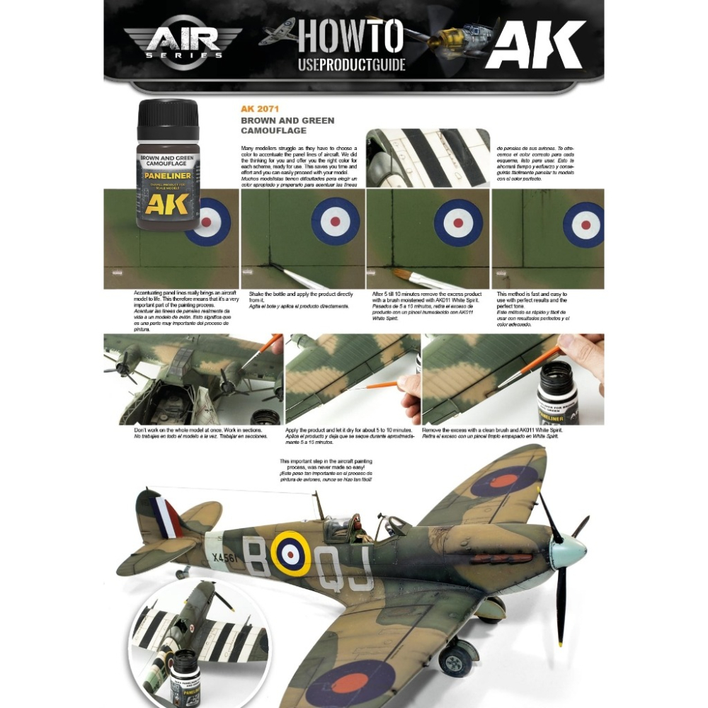 (Pandainn) AK2070 飛機面板風化套裝 K2071 AK2072 AK2073 AK2074 AK2075-細節圖2