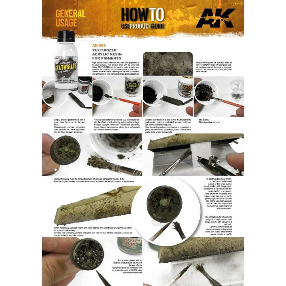 (Pandainn)現貨 AK665 粉彩舊化土紋理質感固定液 100ml 模型舊化 模型用品-細節圖2