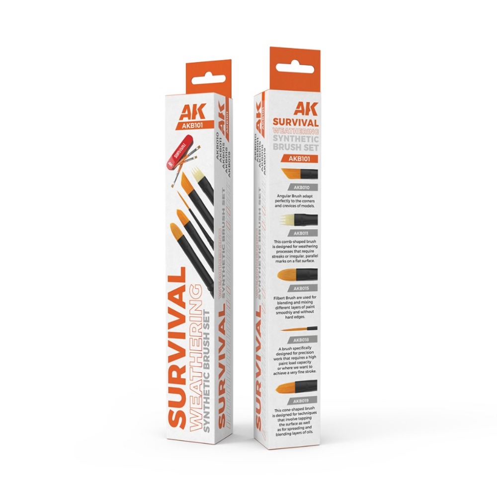 (Pandainn)現貨 AK AKB101 生存風化刷套裝 筆刷 舊化-規格圖8