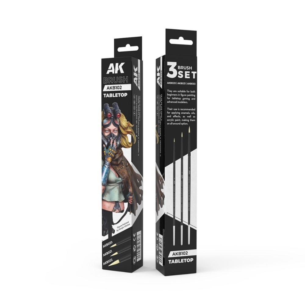(Pandainn)現貨 AK AKB102 桌面合成刷套裝 筆刷 舊化 微縮 戰棋-規格圖6