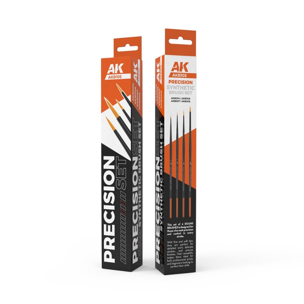 (Pandainn)現貨 AK AKB105 精密刷具套裝 筆刷 舊化 微縮-規格圖7