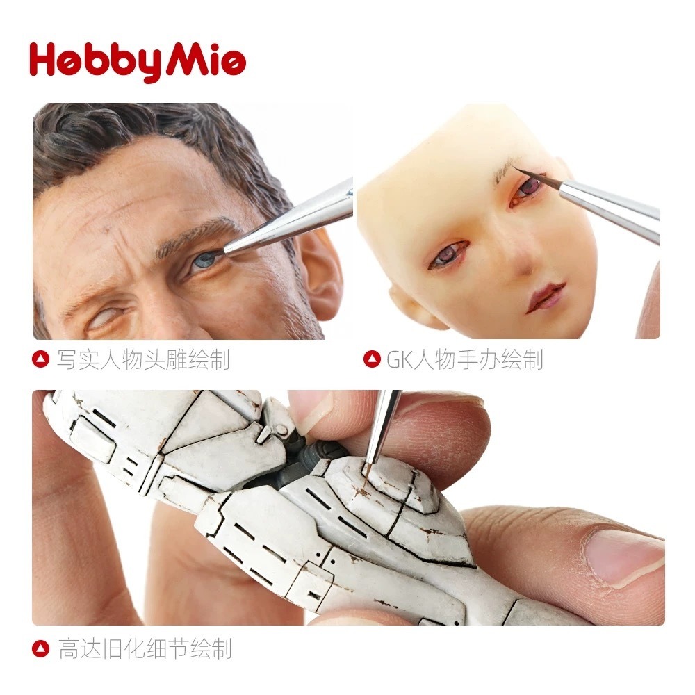 (Pandainn) 喵匠 Hobbymio 模型上色筆 面相筆PRO 模型上色 筆塗 舊化-細節圖4