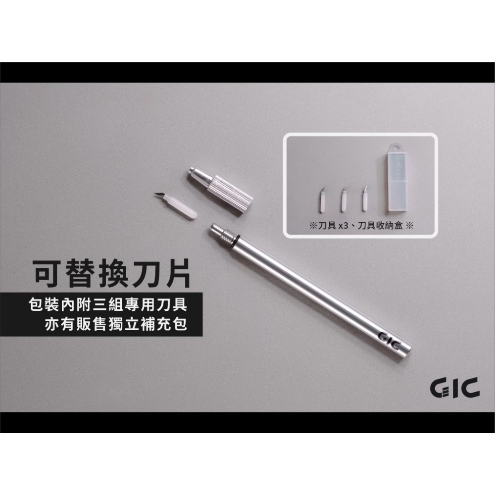 (Pandainn) 現貨 GIC TC31 360旋轉筆刀 TC31A 360旋轉筆刀 補充刀片(3入) 模型用品-規格圖6