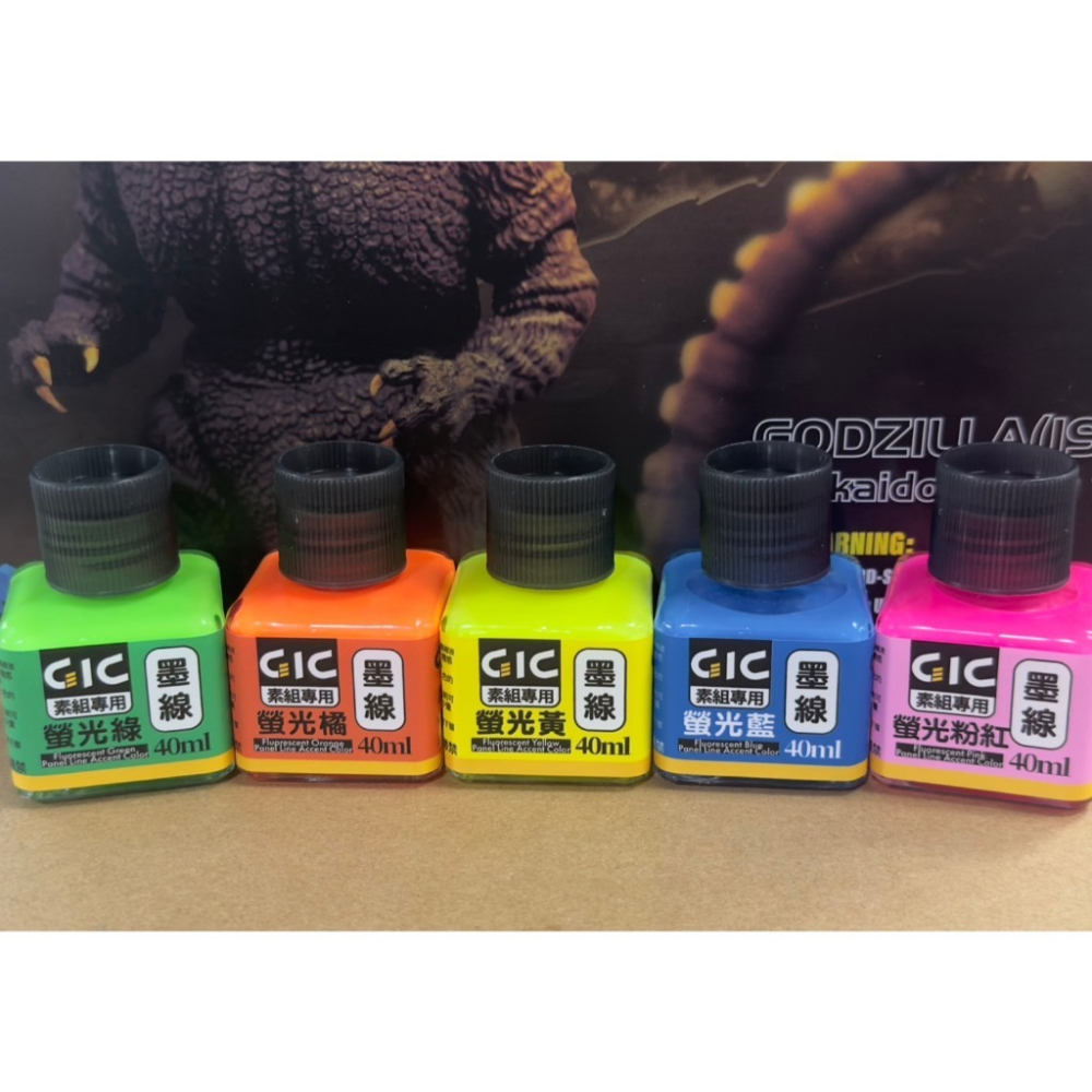 (Pandainn) GIC 素組用 水性墨線液 黑色 白色 深灰 灰色 棕色 螢光紅 素組擦拭溶劑 模型用品-細節圖3