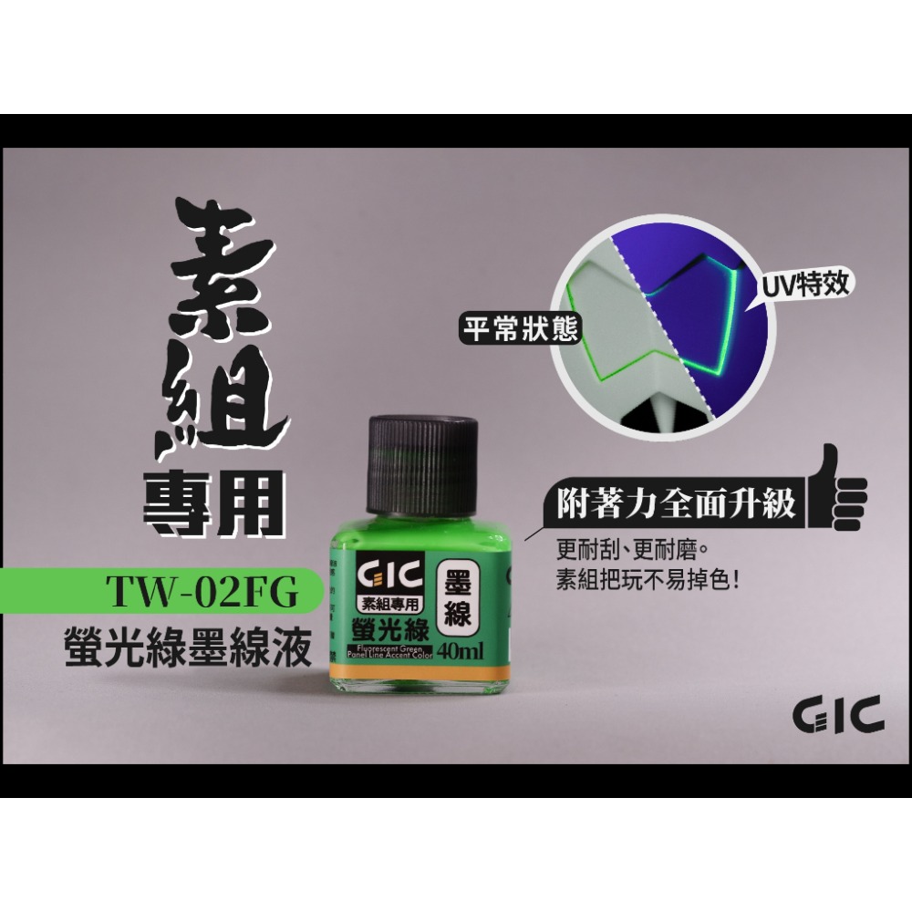 (Pandainn) GIC 素組用 水性墨線液 黑色 白色 深灰 灰色 棕色 螢光紅 素組擦拭溶劑 模型用品-規格圖4