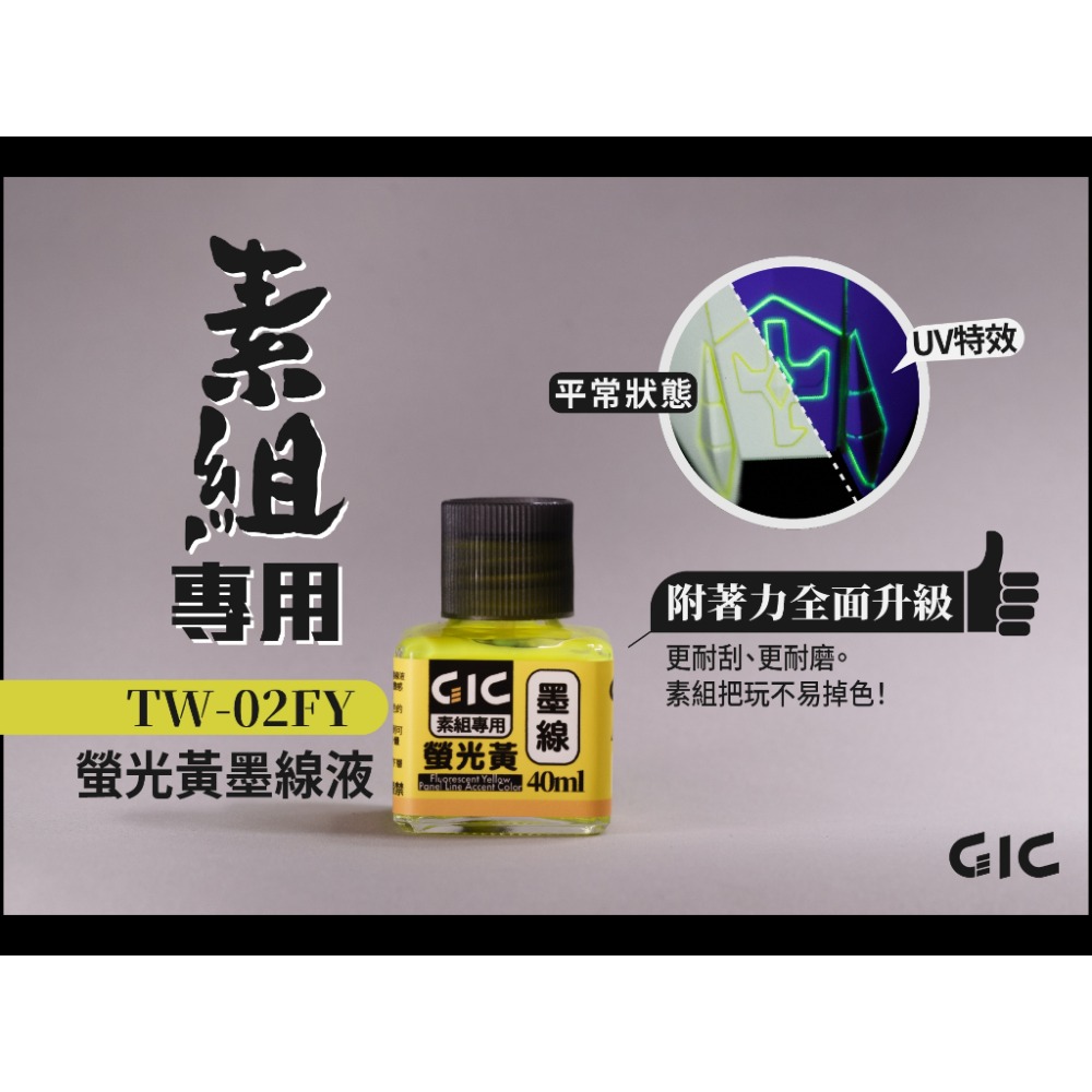 (Pandainn) GIC 素組用 水性墨線液 黑色 白色 深灰 灰色 棕色 螢光紅 素組擦拭溶劑 模型用品-規格圖4
