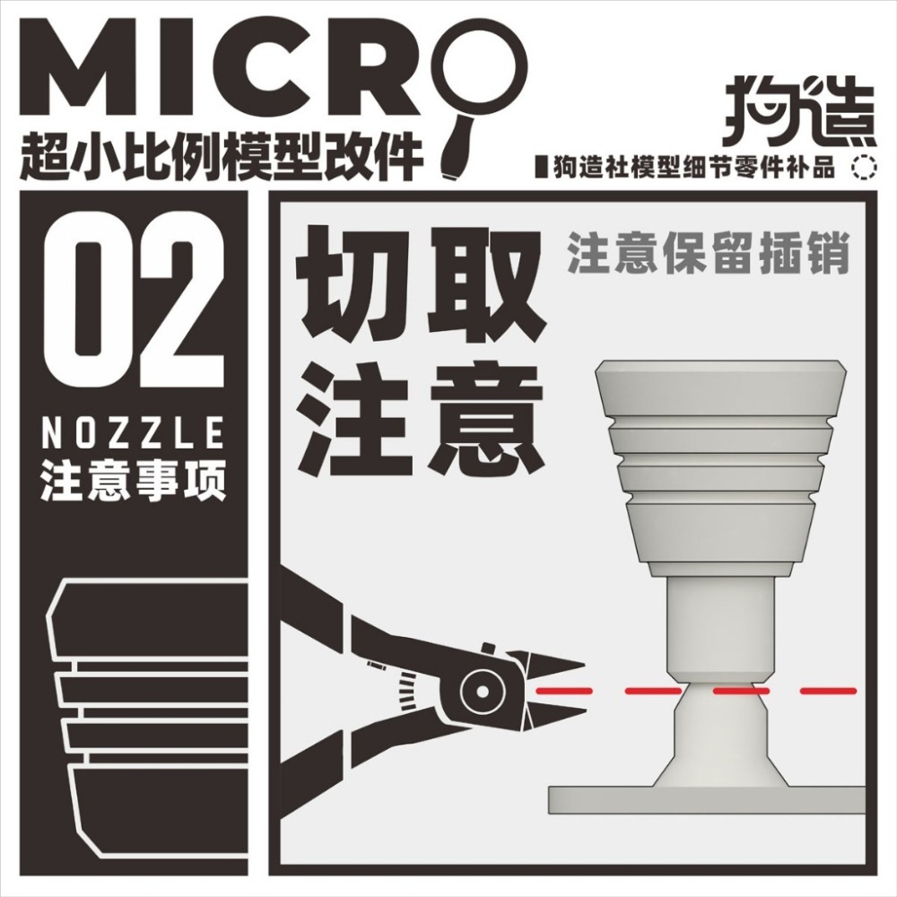 (Pandainn) 狗造社 MIRCO01 MIRCO02小比例微縮模型細節改件通用萬代食玩HG高達壽屋 MIRCO-細節圖8