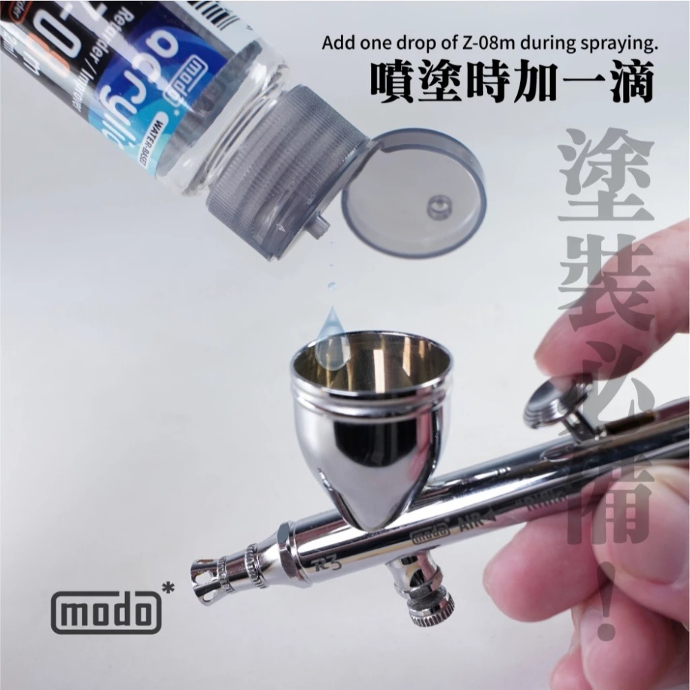 (Pandainn) 摩多 modo Z08m 迷你緩乾 流平 筆痕防止劑 32ML 模型漆/水漆-細節圖4