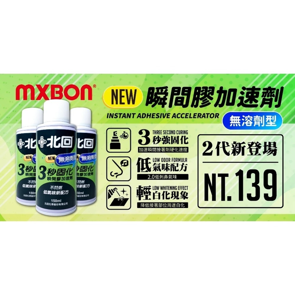 (Pandainn) 北回 MXBON 無溶劑瞬間膠催化劑 催化劑 瞬間膠3秒固化-規格圖3