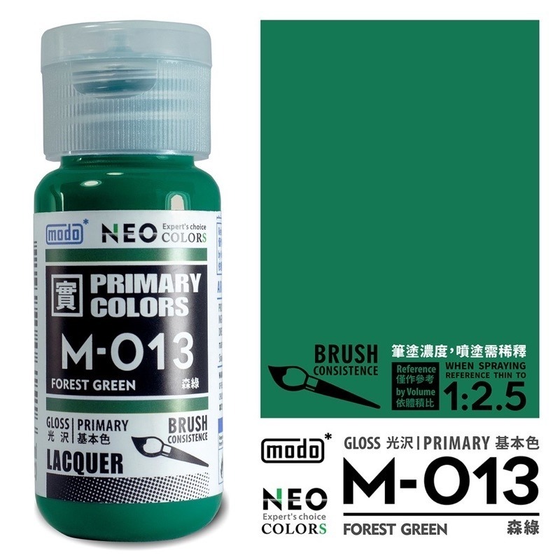 (Pandainn) 摩多 M001 M002 M003 M004 M005 正白 正黑 正紅 正黃 modo模型漆-規格圖3