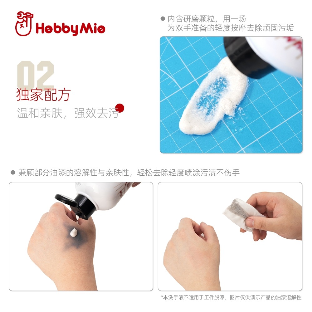 (Pandainn) 喵匠 Hobbymio 環保水性洗漆洗手液 輕鬆去除各類油漆模型塗裝用 植物萃取 模型用品-細節圖4