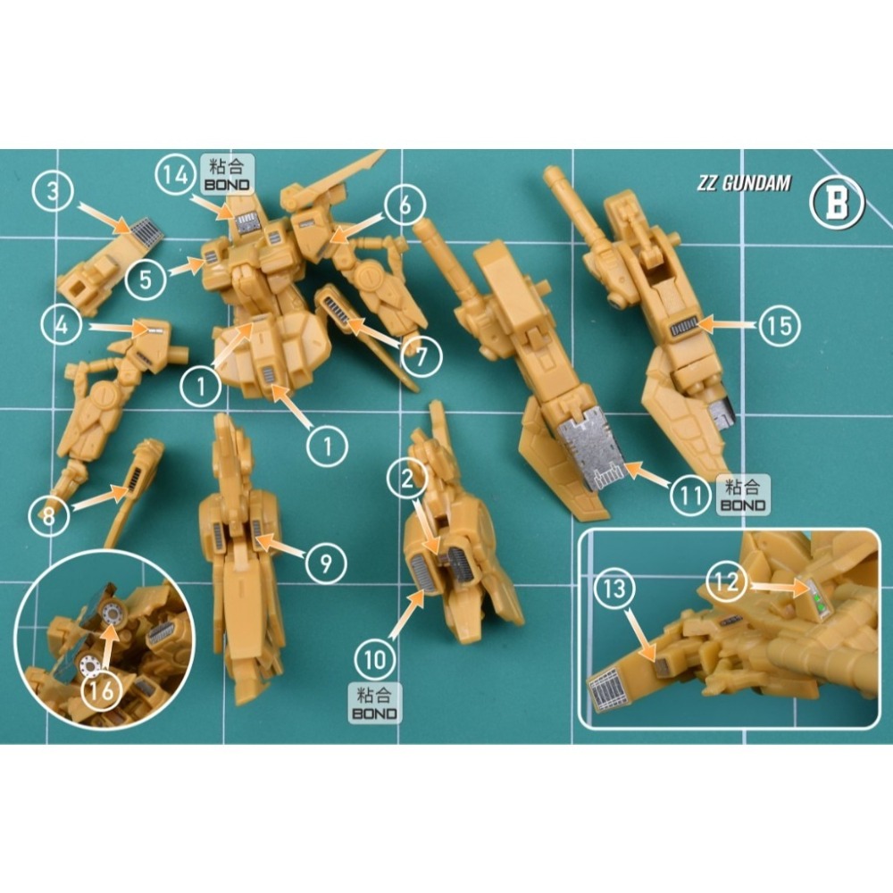 (Pandainn) Madworks S72 萬代盒玩 鋼彈 ARTIFACT 第5彈 專用蝕刻片 AW9-細節圖5