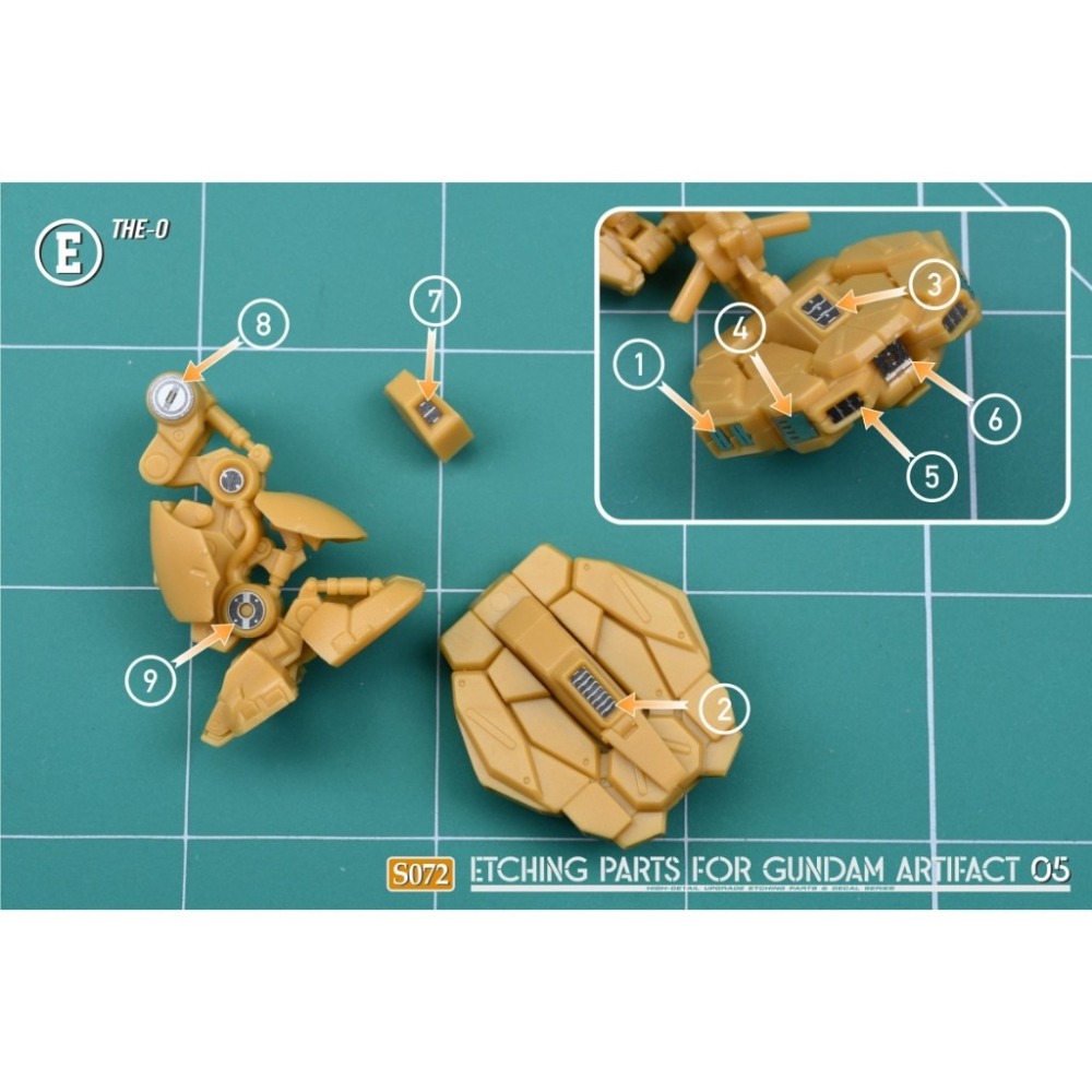(Pandainn) Madworks S72 萬代盒玩 鋼彈 ARTIFACT 第5彈 專用蝕刻片 AW9-細節圖8