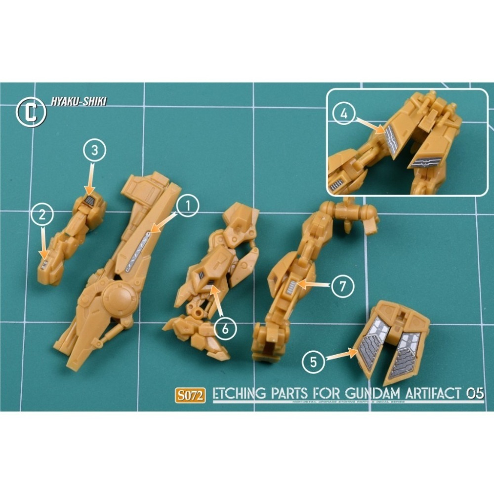 (Pandainn) Madworks S72 萬代盒玩 鋼彈 ARTIFACT 第5彈 專用蝕刻片 AW9-細節圖6