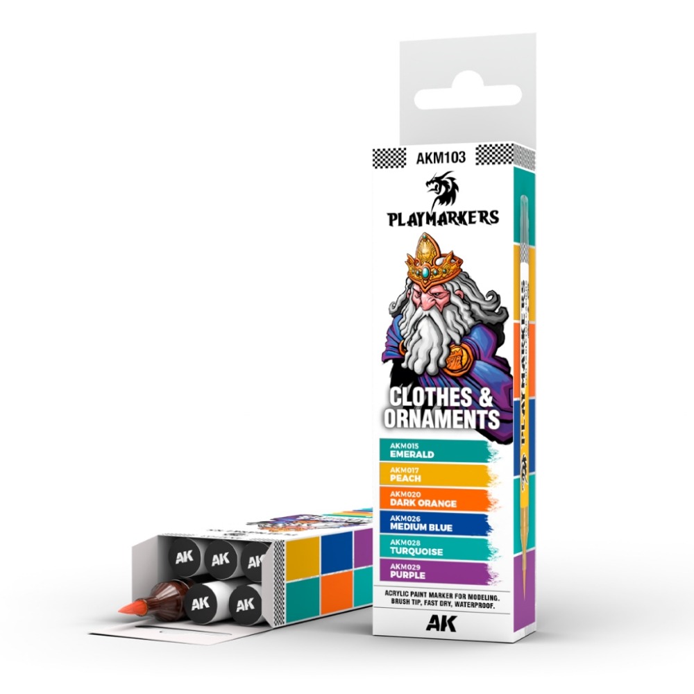 (Pandainn) AK 微縮戰棋 馬克筆 套裝 AKM101 AKM102 AKM103 - AKM109 麥克筆-規格圖9