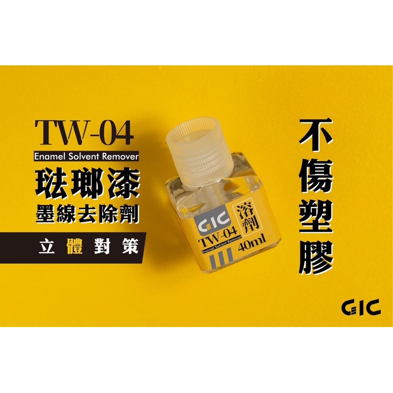 (Pandainn) GIC TW04 珐瑯漆 墨線 去除劑 40ml TW-04 模型專用-細節圖2