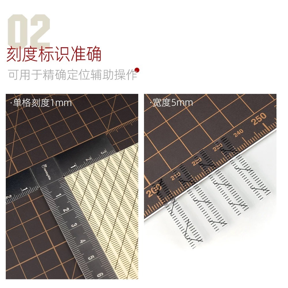 (Pandainn) 喵匠 Hobbymio 多角度定位刻線輔助膠帶 硬邊膠帶 帶角度 模型工具-細節圖3