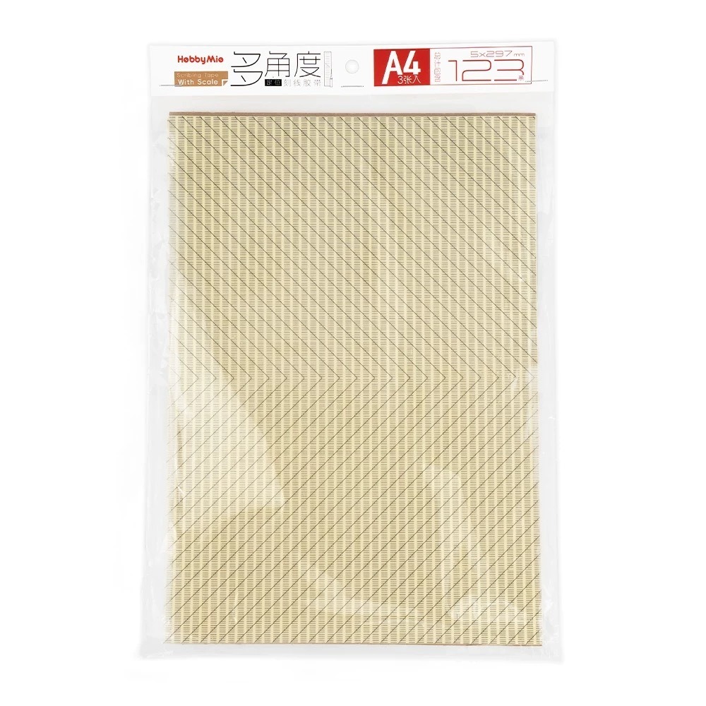 (Pandainn) 喵匠 Hobbymio 多角度定位刻線輔助膠帶 硬邊膠帶 帶角度 模型工具-規格圖6