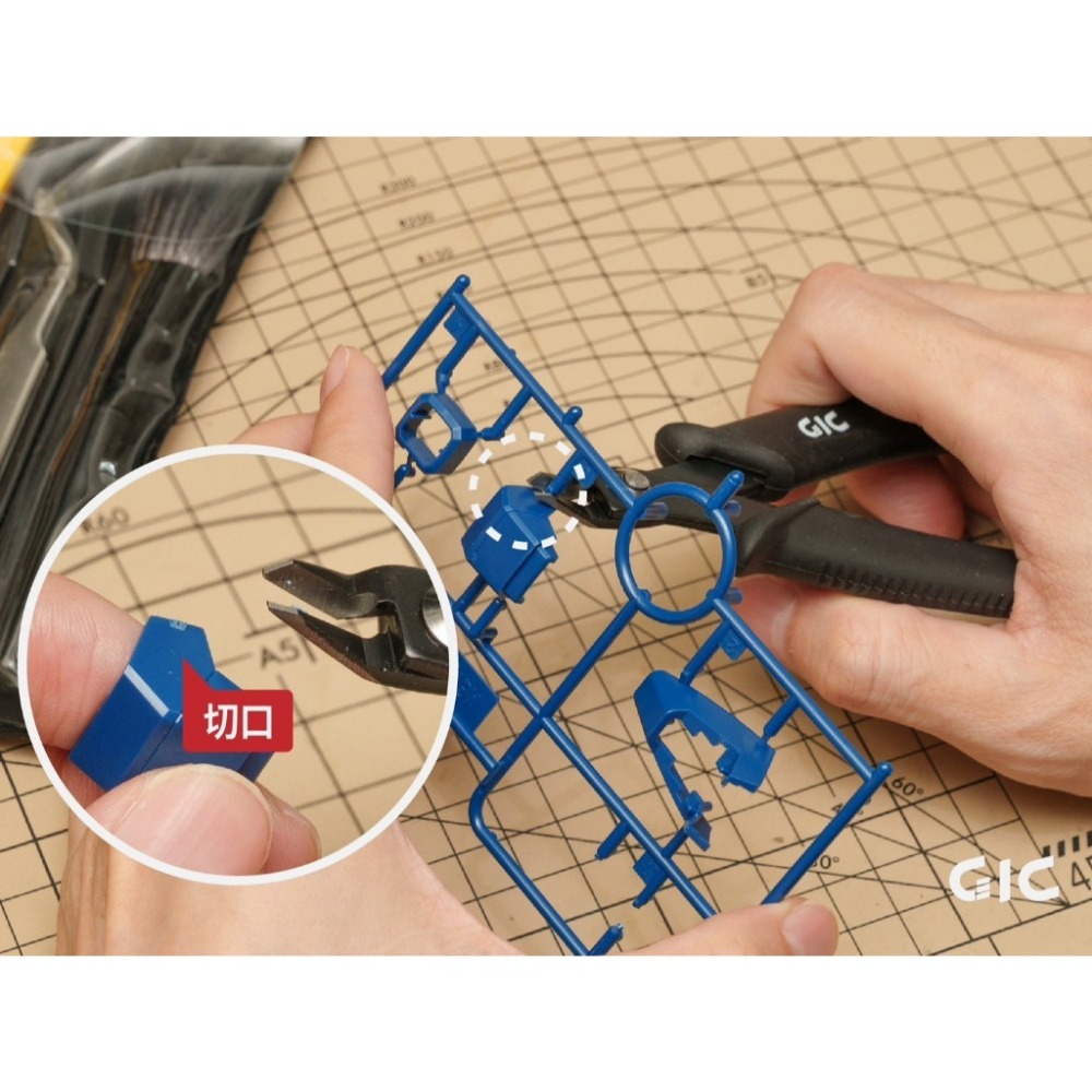 (Pandainn) 現貨 GIC TC36 模型工具 新手套組 斜口鉗 海綿砂紙 鑷子 除塵刷 TC-36 模型工具-細節圖3