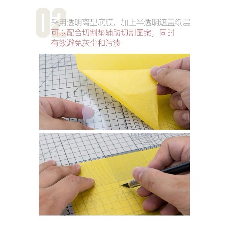 (Pandainn) 喵匠 Hobbymio A5 遮蓋紙 透明離型紙 鋼彈模型遮蓋-細節圖3