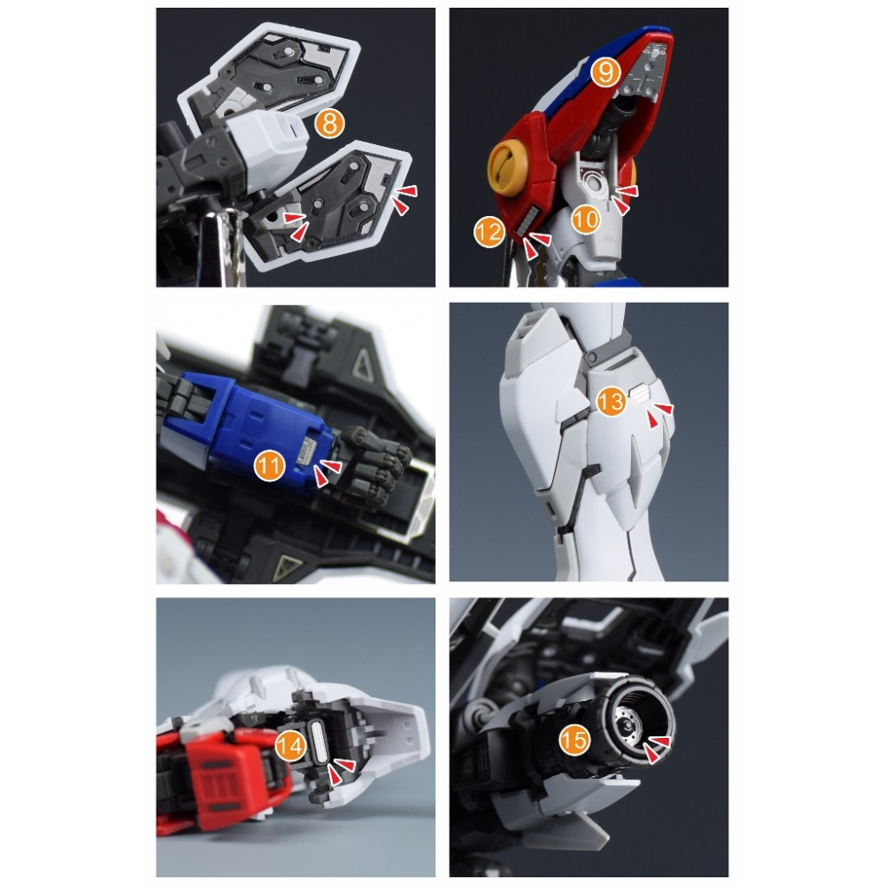 (Pandainn) 新月 萬代RG 飛翼零式 蝕刻片 鋼彈W 專用背膠版 1/144-細節圖3