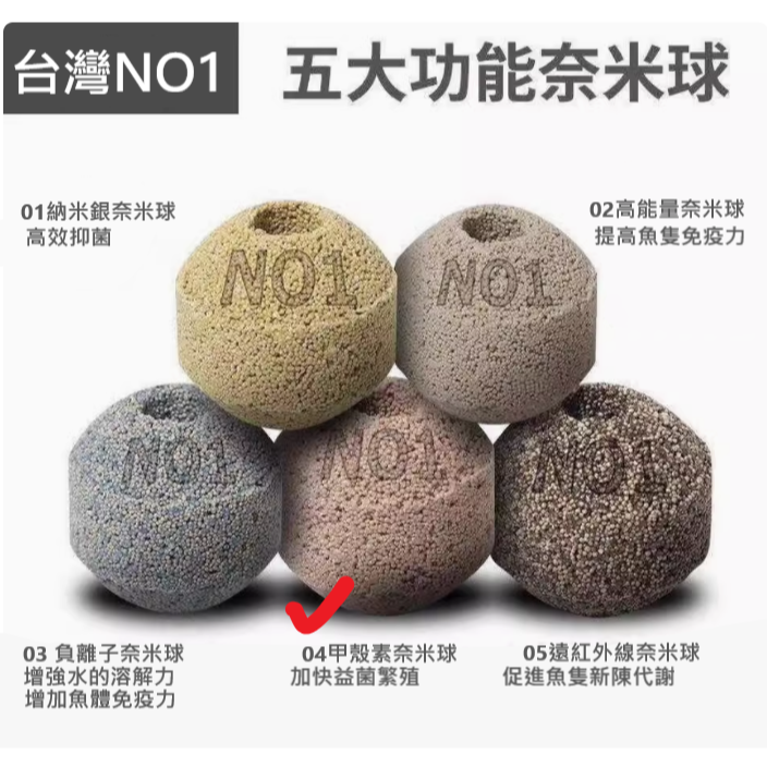 台灣 NO.1 奈米球 魚缸 水族 濾材 過濾 五種 功效 混合 效果顯著。送網袋 !-規格圖3