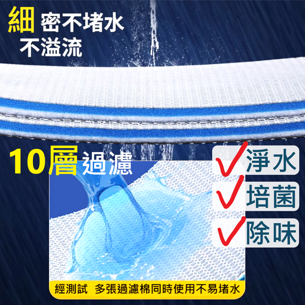 🎏全新 最高品質 10D 過濾棉 生化棉 水族專用 蜂巢式 10層 過濾 培菌 除味 不堵水 不溢流 過濾雜質 超耐洗-細節圖2