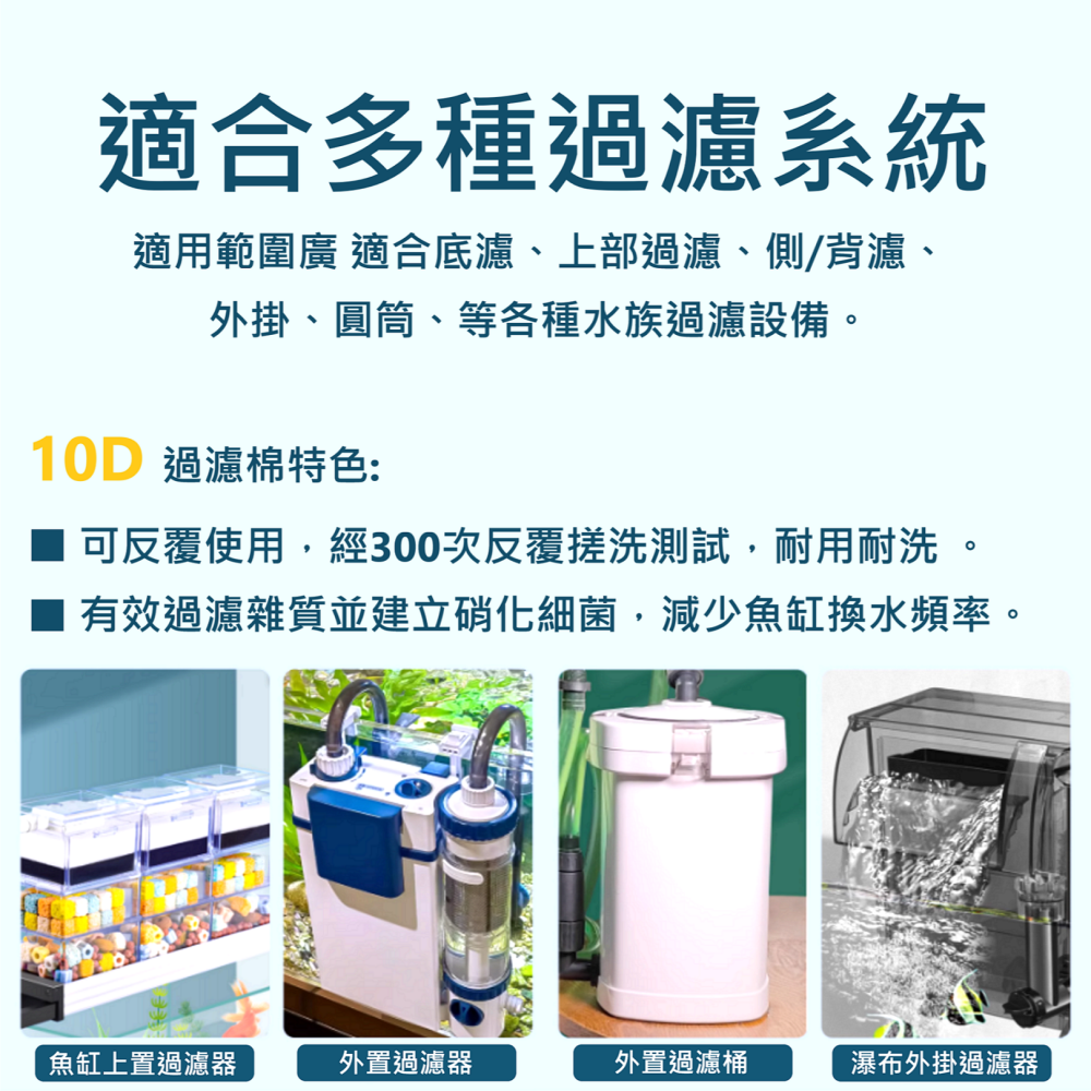 🎏全新 最高品質 10D 過濾棉 生化棉 水族專用 蜂巢式 10層 過濾 培菌 除味 不堵水 不溢流 過濾雜質 超耐洗-細節圖3