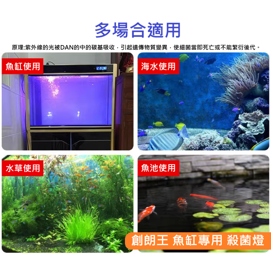 ✅  創朗殺菌王 殺菌燈 水族 魚缸 殺菌 過濾 UV 紫外線 淡水 海水 除菌 除臭 除味 淨化水質-細節圖5