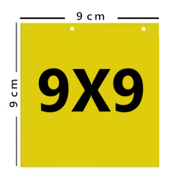 9x9cm(雙面)，贈送固定帶。