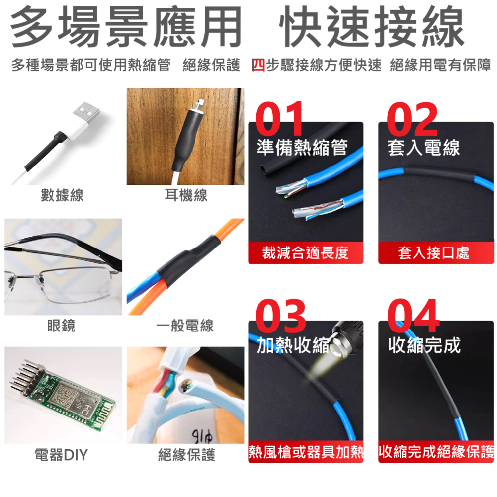 特價! KHXC K-102熱縮管、熱縮模、絕緣套管 環保阻然、母排數據線收縮套管 UL認證。-細節圖7