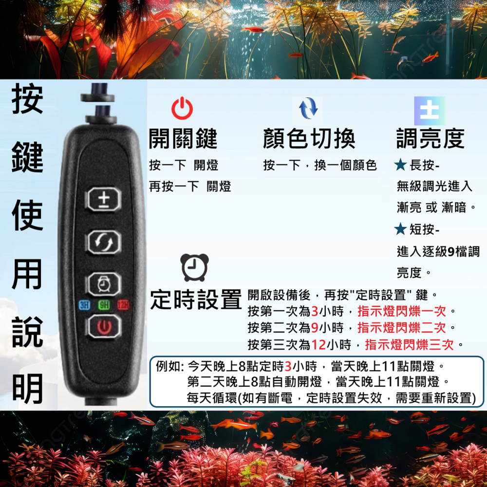 🎏 南美 魚缸 寵物 投射燈 水族 寵物 爬蟲 烏龜 造景 草缸 海水 植栽 室內 燈光 光源 設計 USB 使用-細節圖9