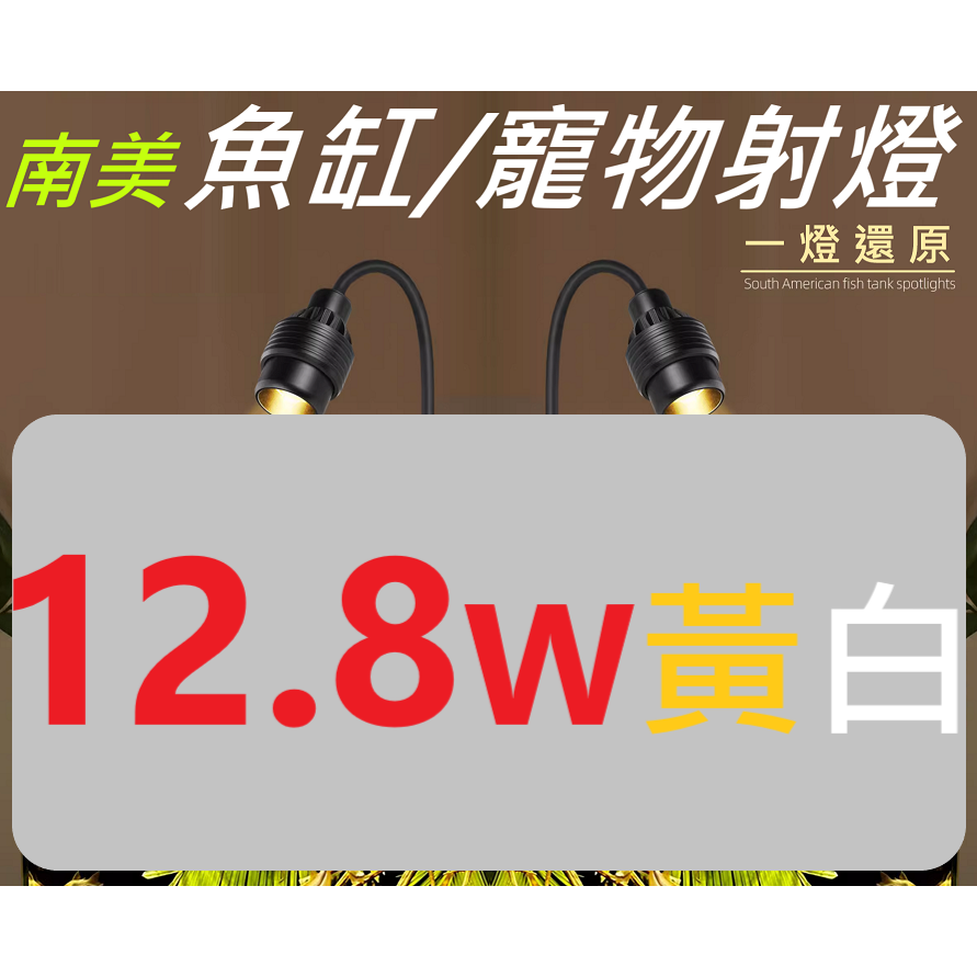 12.8W 黃白 USB 南美投射燈