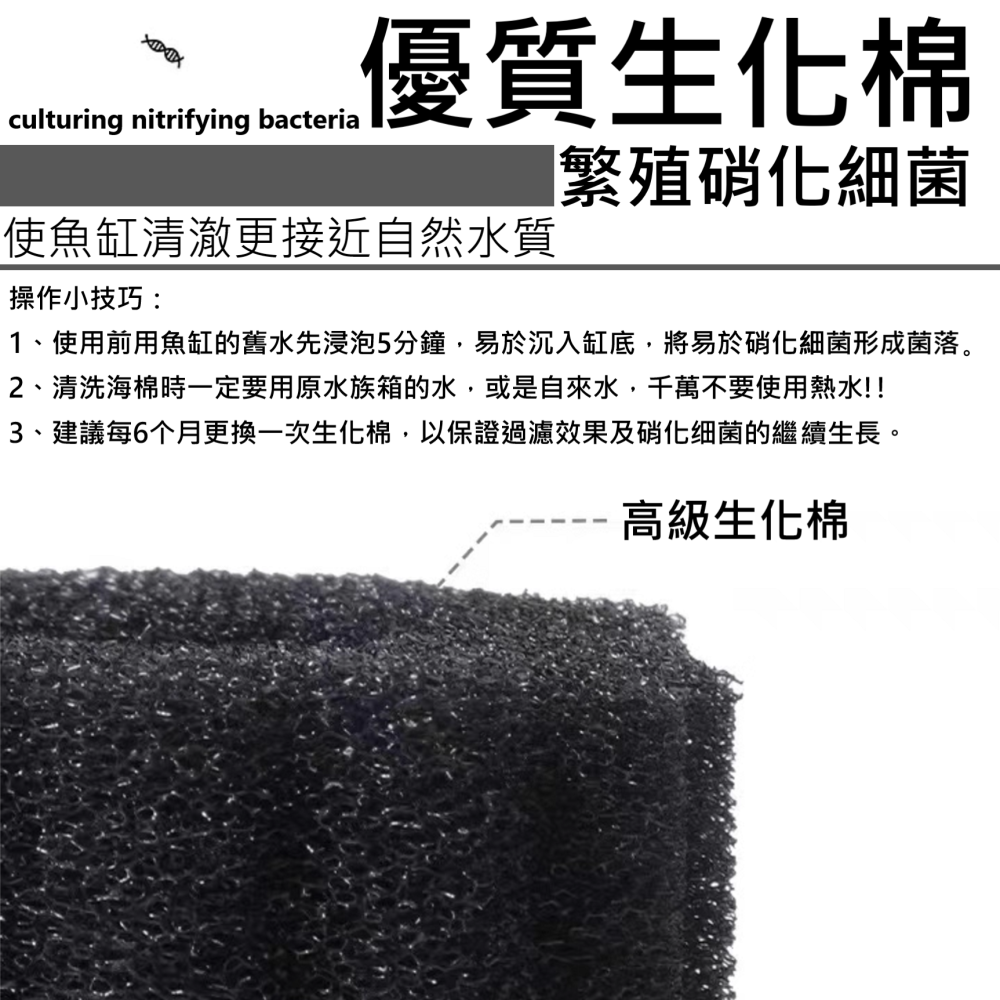 🎏 水族 魚缸 信友 水妖精 過濾器 增氧 水質 改善 培菌 過濾 生化棉-細節圖3