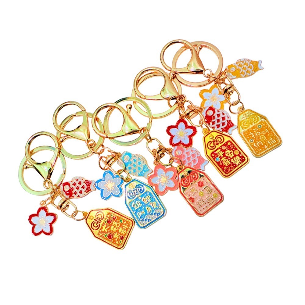 櫻花錦鯉御守吊飾｜金榜題名｜日式風格｜招福御守｜祈願開運｜文創小物｜好運錦鯉｜背包掛飾【聚寶小舖】-規格圖5