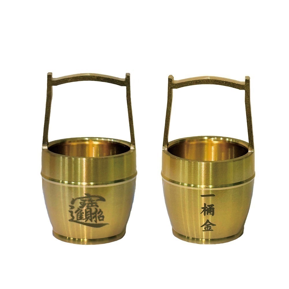 招財進寶金桶 一桶金 招財擺飾 開運收藏 好運象徵 送禮小物【聚寶小舖】-規格圖7