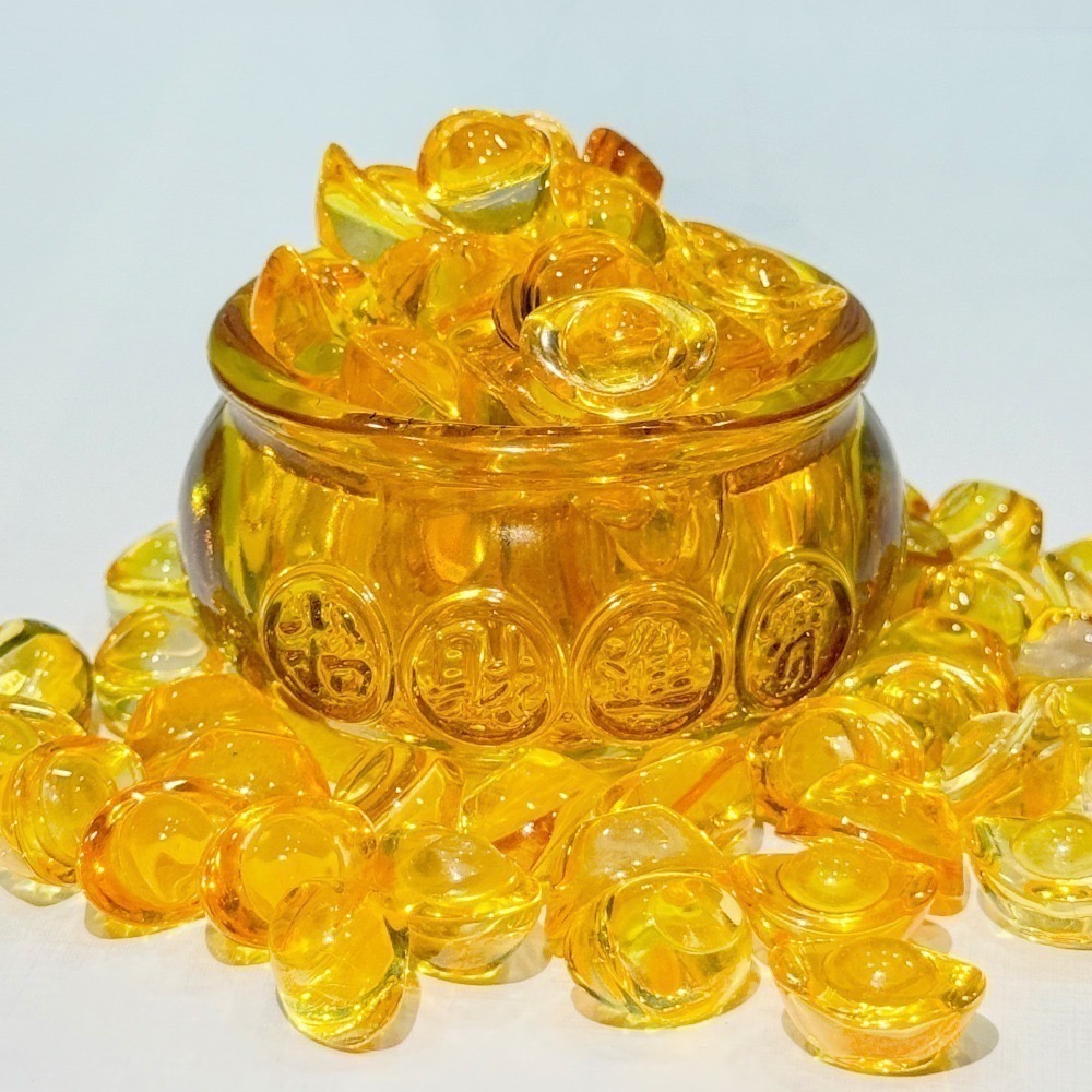 招財進寶琉璃聚寶盆 琉璃元寶 擺件 收藏開運 富貴圓滿 吉祥擺飾【聚寶小舖】-規格圖6