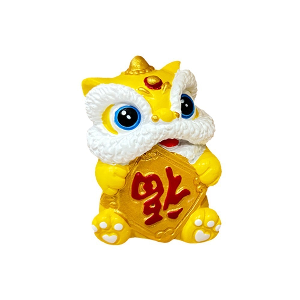 福到醒獅公仔 兩色可選 小擺飾 吉祥物 招財納福 新年必備 擺件【聚寶小舖】-規格圖7