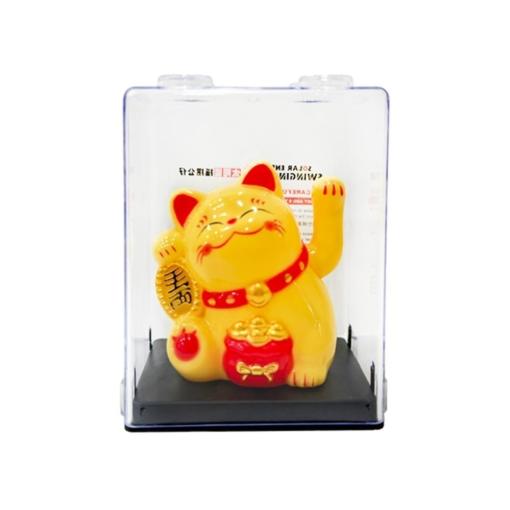 太陽能招財貓 搖手招財猫  迷你擺飾 福袋 生意必備【聚寶小舖】-規格圖6