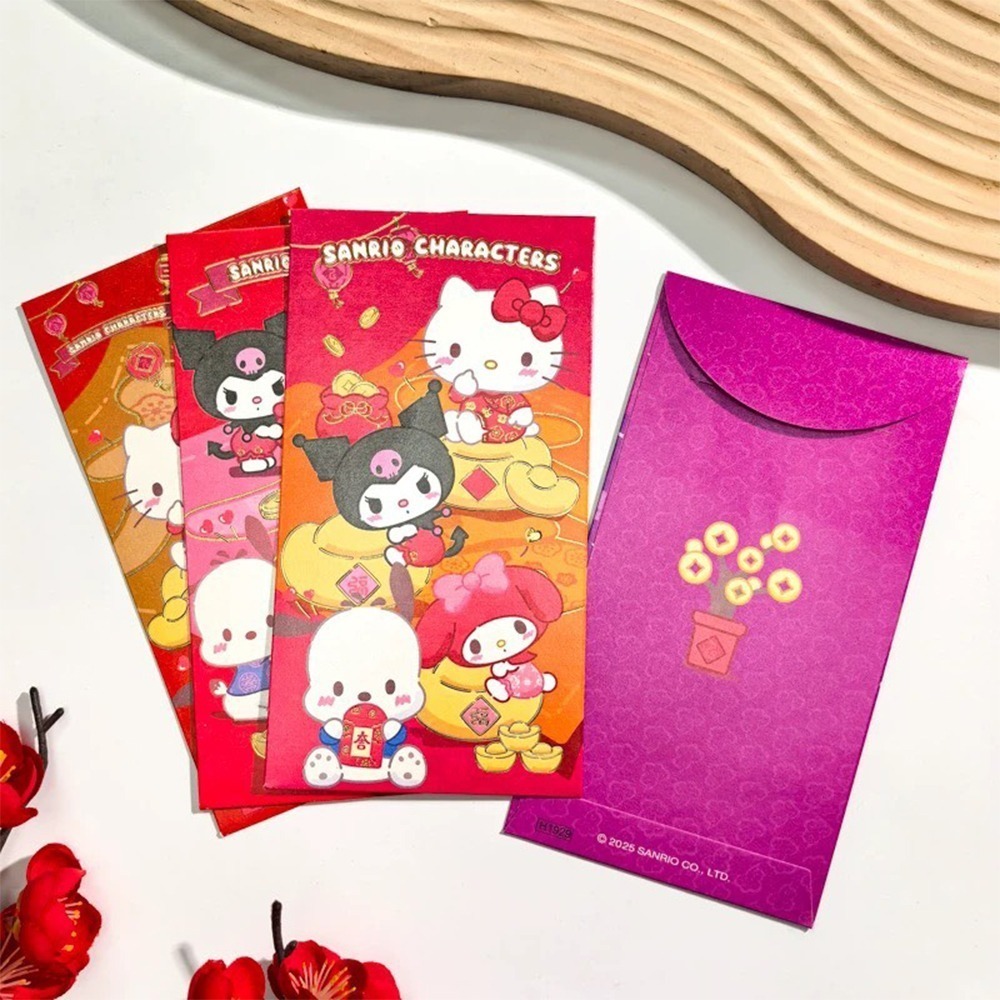三麗鷗家族紅包袋｜一組六入混搭｜Hello Kitty・酷洛米・美樂蒂・帕恰狗｜過年【聚寶小舖】-細節圖6