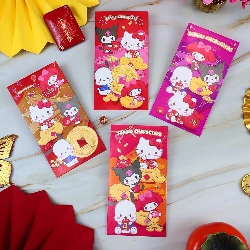 三麗鷗家族紅包袋 一組六入混搭 Hello Kitty 酷洛米 美樂蒂 帕恰狗 過年【聚寶小舖】-細節圖5