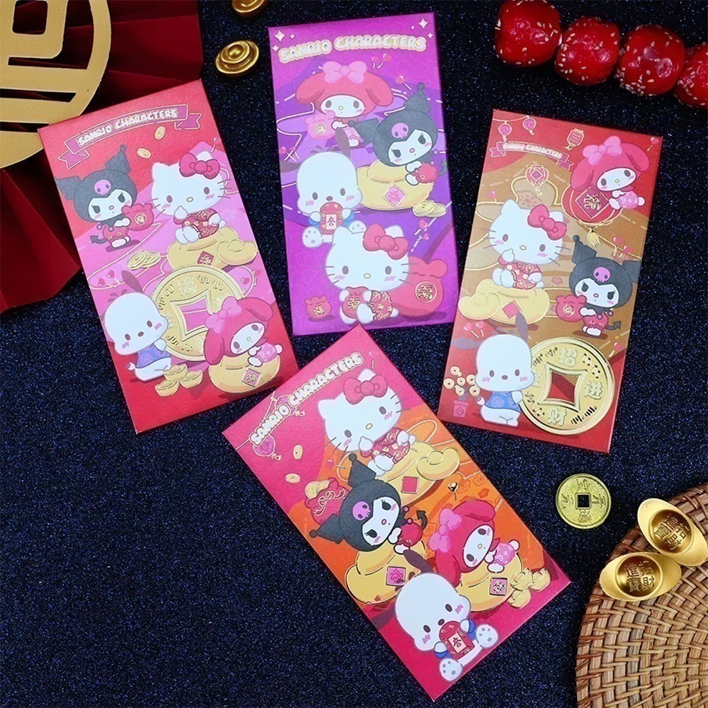 三麗鷗家族紅包袋 一組六入混搭 Hello Kitty 酷洛米 美樂蒂 帕恰狗 過年【聚寶小舖】-細節圖7