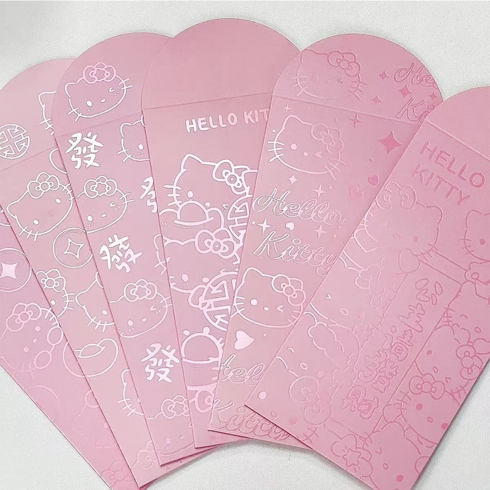 燙金 Hello Kitty 紅包袋｜一組六入｜三款可選｜三麗鷗｜喜氣可愛｜新年【聚寶小舖】-細節圖7